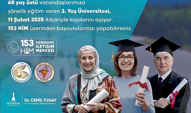 İzmir Büyükşehir Belediyesi’nden 60 yaş ve üstü yurttaşlar için ücretsiz üniversite